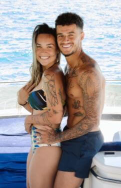Aine Coutinho has more than twenty while Philippe Coutinho has more than 40 inked tattoos.